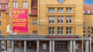 The old Building of the Theater an der Parkaue in Berlin while refurbishment